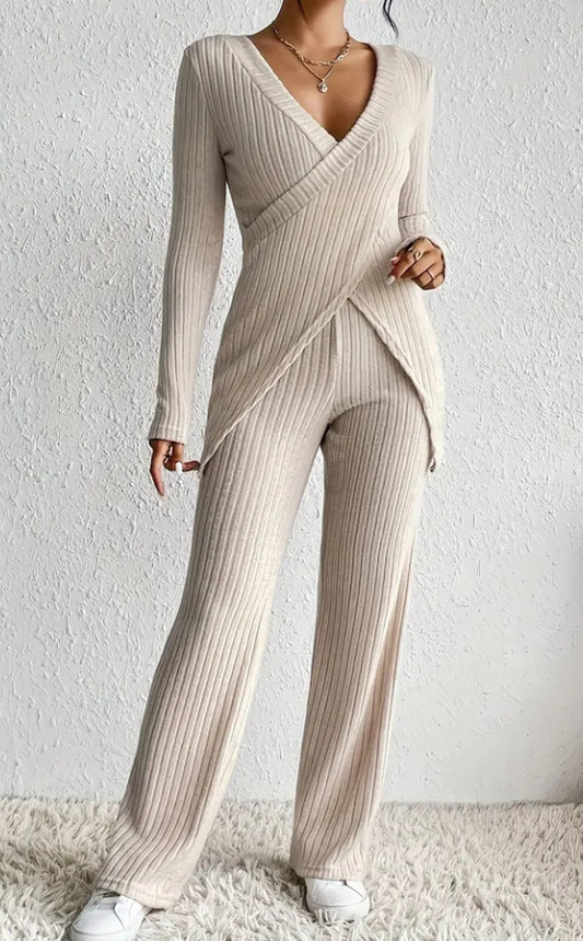 Ensemble pantalon croisé